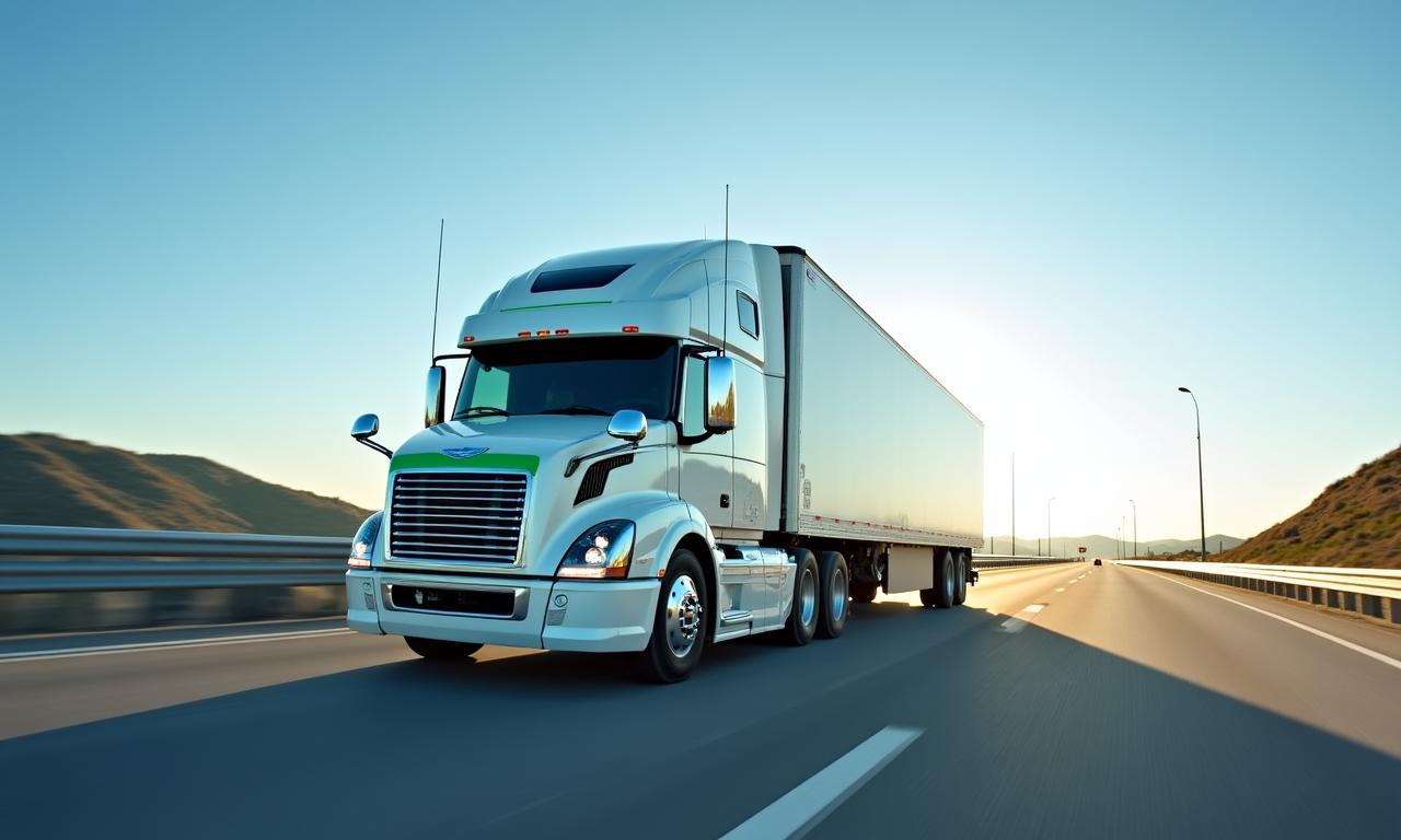 Logistics fleet moving through Southern California